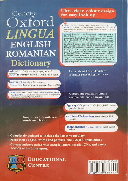 Concise Oxford Lingua English Romanian Dictionary Paperback