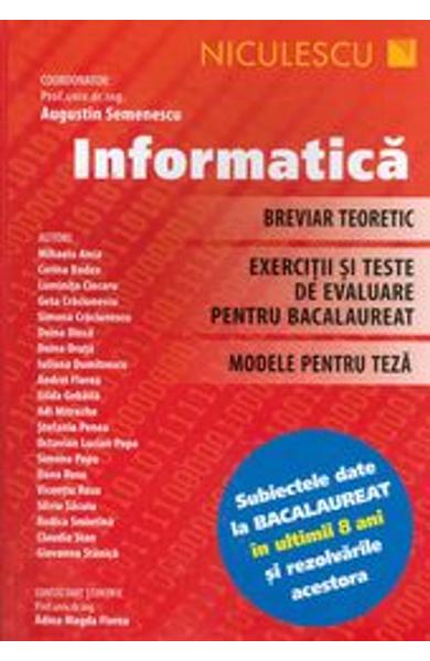 Informatica Breviar Teoretic Exercitii Si Teste De Evaluare Pentru