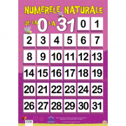 Numere Naturale De la 0 la 31, plansa
