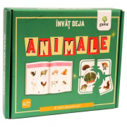 Invat deja animale. 8 mini-puzzle-uri