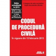 Codul de procedura civila - In vigoare din 15 februarie 2013