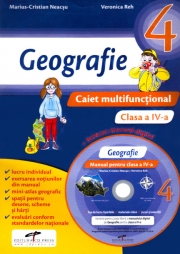 Caiet multifunctional. Geografie pentru clasa a IV-a + Manual digital