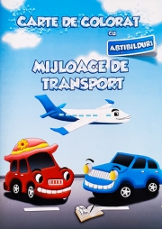 Carte de colorat cu abtibilduri - Mijloace de transport