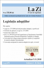 Legislatia adoptiilor. Cod 679. Actualizat la 5. 11. 2018