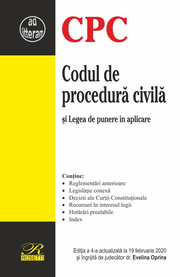 Codul de procedura civila si Legea de punere in aplicare - Evelina Oprina
