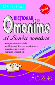 Dictionar de omonime al limbii romane - M. E. Iacobescu