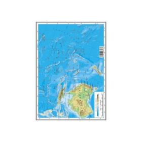 Harta Oceania, Australia, Antarctica, Artica A4 - plastifiata