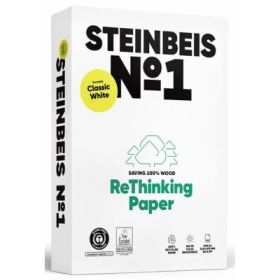Hartie copiator reciclata, Steinbeis NO 1 Classic White, A4, 80 g/mp, 500 coli/top