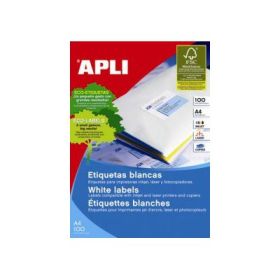 Etichete autoadezive Apli, 6/A4, cu colturi rotunjite, 600 buc