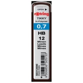 Mine creion mecanic Rotring Tikky, 0. 7mm, HB, set 12 buc