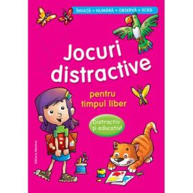 Jocuri distractive pentru timpul liber. Distractiv si educativ. Invata, numara, observa, scrie Roz