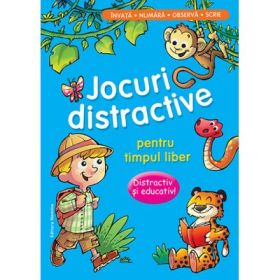 Jocuri distractive pentru timpul liber - Distractiv si educativ. Invata, numara, observa, scrie (Albastru)