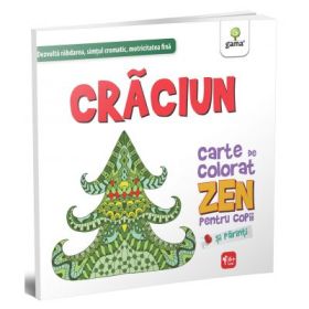 Carte de colorat Zen pentru copii si parinti. Craciun