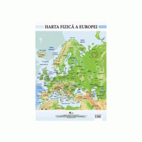 Harta fizica a Europei - Plansa format A2