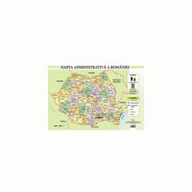 Harta administrativa a Romaniei - Plansa format A2