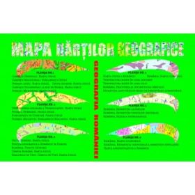 Mapa geografia Romaniei - 6 planse A3 pliate plastifiate