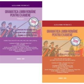 Set autor Alexandru Petricica - Admitere Academia de Politie, Editia 2026. Gramatica limbii romane pentru examene: Notiuni teoretice si Grile tematice, conform programa DOOM 3