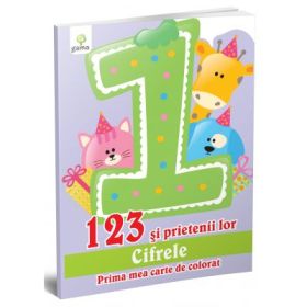 Prima mea carte de colorat - 123 si prietenii sai
