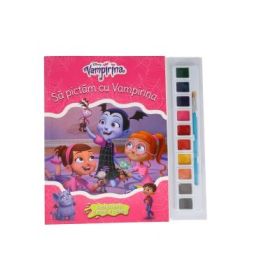 Sa pictam cu Vampirina. Carte de colorat cu pensula si acuarele - Disney