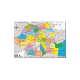 Harta fizica a Romaniei si Harta administrativa a Romaniei 1-3. 200. 000 (pliata)