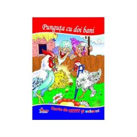 Punguta cu doi bani. Carte de citit si colorat - Mariana Matei
