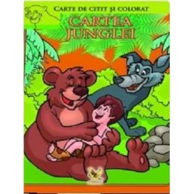 Cartea junglei. Carte de colorat si citit