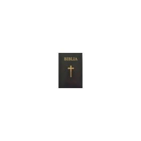 Biblia medie, 063, coperta vinil tare, neagra, cu cruce