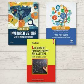 Pachet complet de carti pentru concursul de directori de scoli 2021 - Invatarea vizibila, Leadership si management educational si Scoli care invata