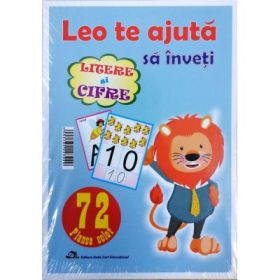 Leo te ajuta sa inveti litere si cifre. 72 de planse color clasa pregatitoare