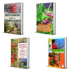 Pachet format din 4 carti Gradinaritul bio pentru incepatori, Mulcirea culturilor de legume, 12 luni in gradina - Marie-Luise Kreuter, Karl Ploberger
