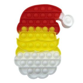 Jucarie antistres din silicon Pop it now and flip Cap Mos Craciun multicolor, FLIPPY