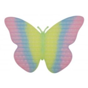 Jucarie antistres din silicon Pop it now and flip fluturas fosforescent multicolor, FLIPPY