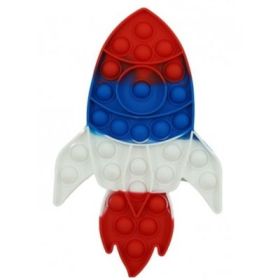 Jucarie antistres din silicon Pop it now and flip racheta multicolor, FLIPPY