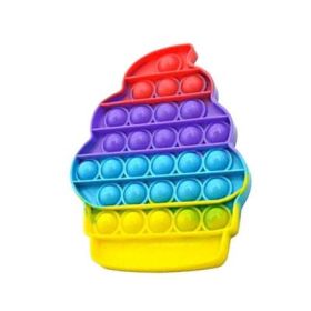 Jucarie antistres din silicon Pop it now and flip briosa curcubeu, FLIPPY