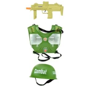 Set soldat de armata cu casca si pistol