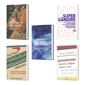 Pachet format din 5 carti Distruge-ti obiceiurile nocive, Totul Despre Psihologia Persuasiunii, Persuasiunea. Arta de a obtine ceea ce vrei - Gabriel Weinberg, Lauren McCann