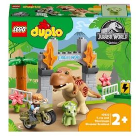 LEGO DUPLO Jurassic World. Evadarea dinozaurilor T. Rex si Triceratops 10939, 36 piese