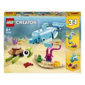 LEGO Creator 3 in 1 Delfin si broasca testoasa 31128, 137 piese