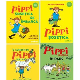 Pachet format din 4 titluri Pippi Sosetica, se imbraca, o cunosti, in pac - Astrid Lindgren