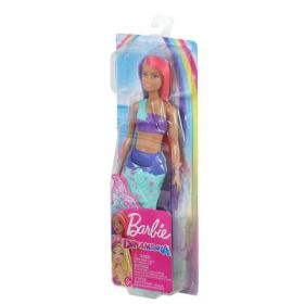 Papusa Barbie Sirena cu parul in doua culori, Barbie