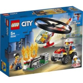 LEGO City Fire. Interventie cu elicopterul de pompieri 60248, 93 piese