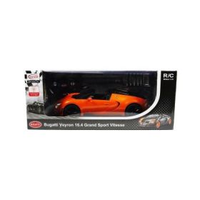 Masina cu telecomanda Bugatti Grand Sport Vitesse portocaliu cu scara 1 la 14, Rastar