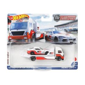 Set transportator Aero Lift cu masinuta Toyota 21 GR Supra, Hot Wheels