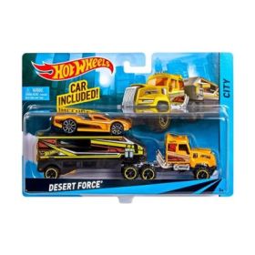 Camion si masina Desert Force, Hot Wheels