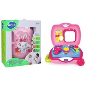 Troler cu set coafura si accesorii frumusete, Hola