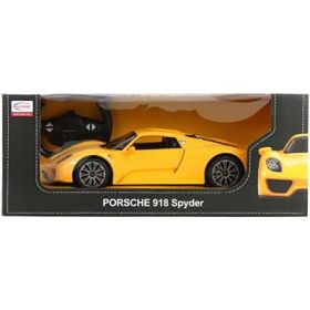 Masina cu telecomanda Porsche 918 Spyder galben, Rastar