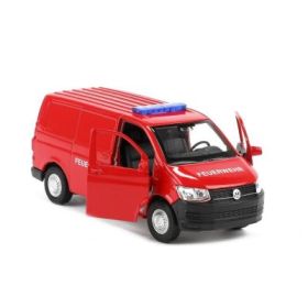 Masina Volkswagen T6 Van Pompieri, Rosu, Welly