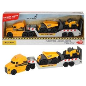 Trailer Volvo Mack Cu Basculanta Si Tractor, Dickie