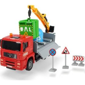 Masinuta man pentru reciclare cu sunete si lumini, Dickie