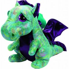 Jucarie de plus, 15 cm, Boos Cinder Dragon Verde, TY